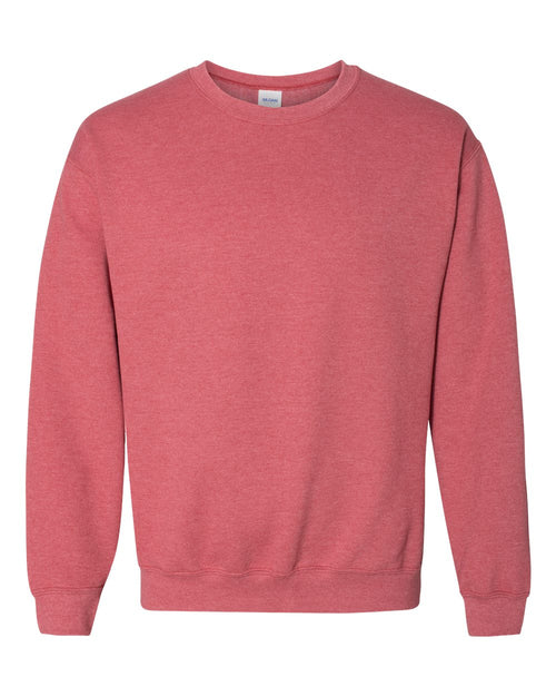 Unisex Heavy Blend™ Crewneck Sweatshirt in Heather Scarlet Red - flat front