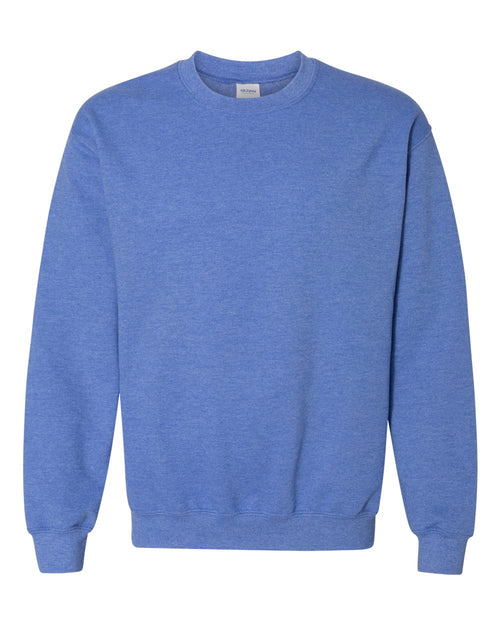 Unisex Heavy Blend™ Crewneck Sweatshirt in Heather Deep Royal - flat front