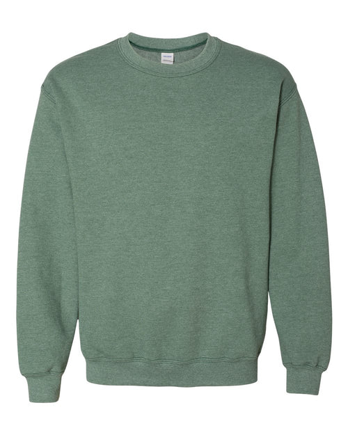 Unisex Heavy Blend™ Crewneck Sweatshirt in Heather Dark Green - flat front