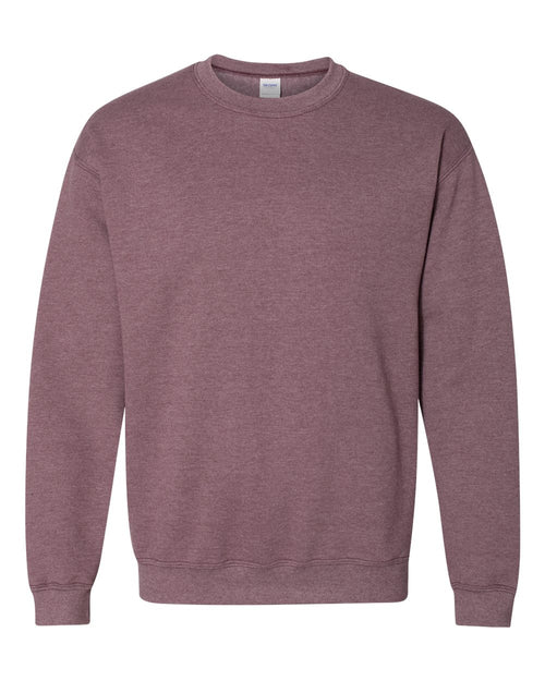 Unisex Heavy Blend™ Crewneck Sweatshirt in Heather Dark Maroon - flat front