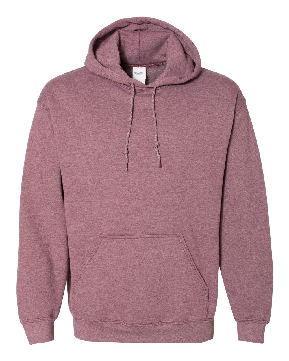 Unisex Heavy Blend™ Hooded Sweatshirt in Heather Dark Maroon - flat front