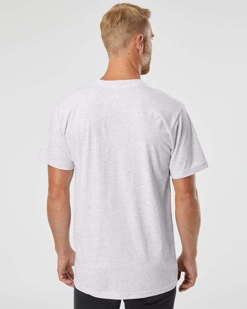 American Apparel Unisex Fine Jersey Tee on model, back