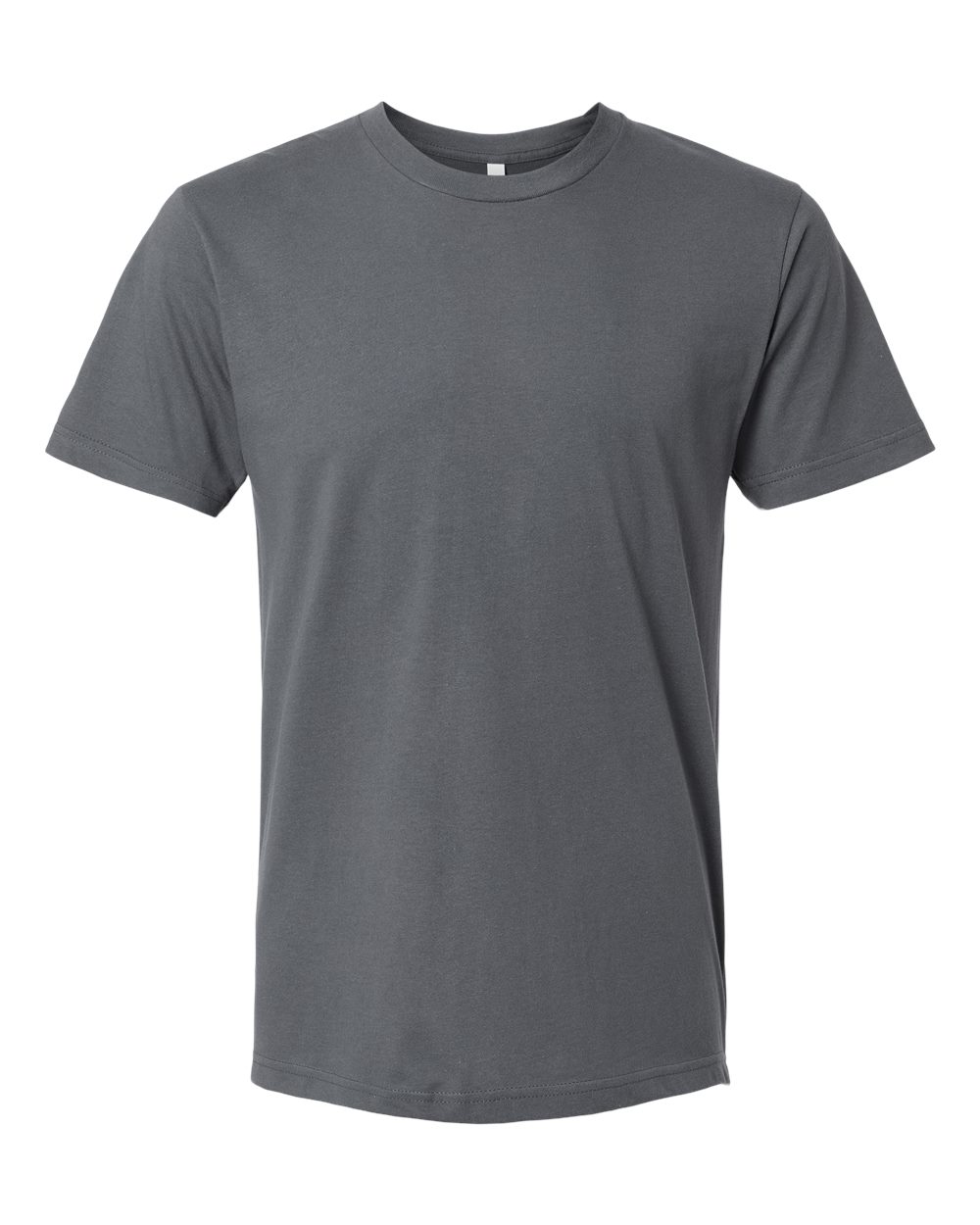 American Apparel Unisex Fine Jersey Tee in Asphalt - flat front