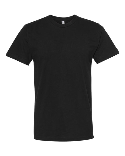 American Apparel Unisex Fine Jersey Tee in Black - flat front