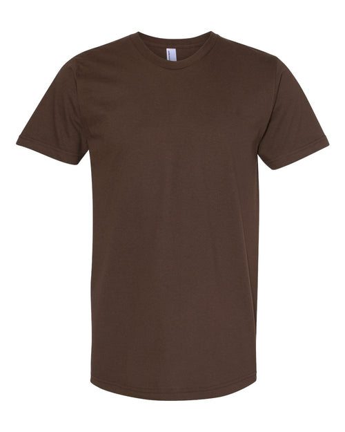 American Apparel Unisex Fine Jersey Tee in Brown - flat front
