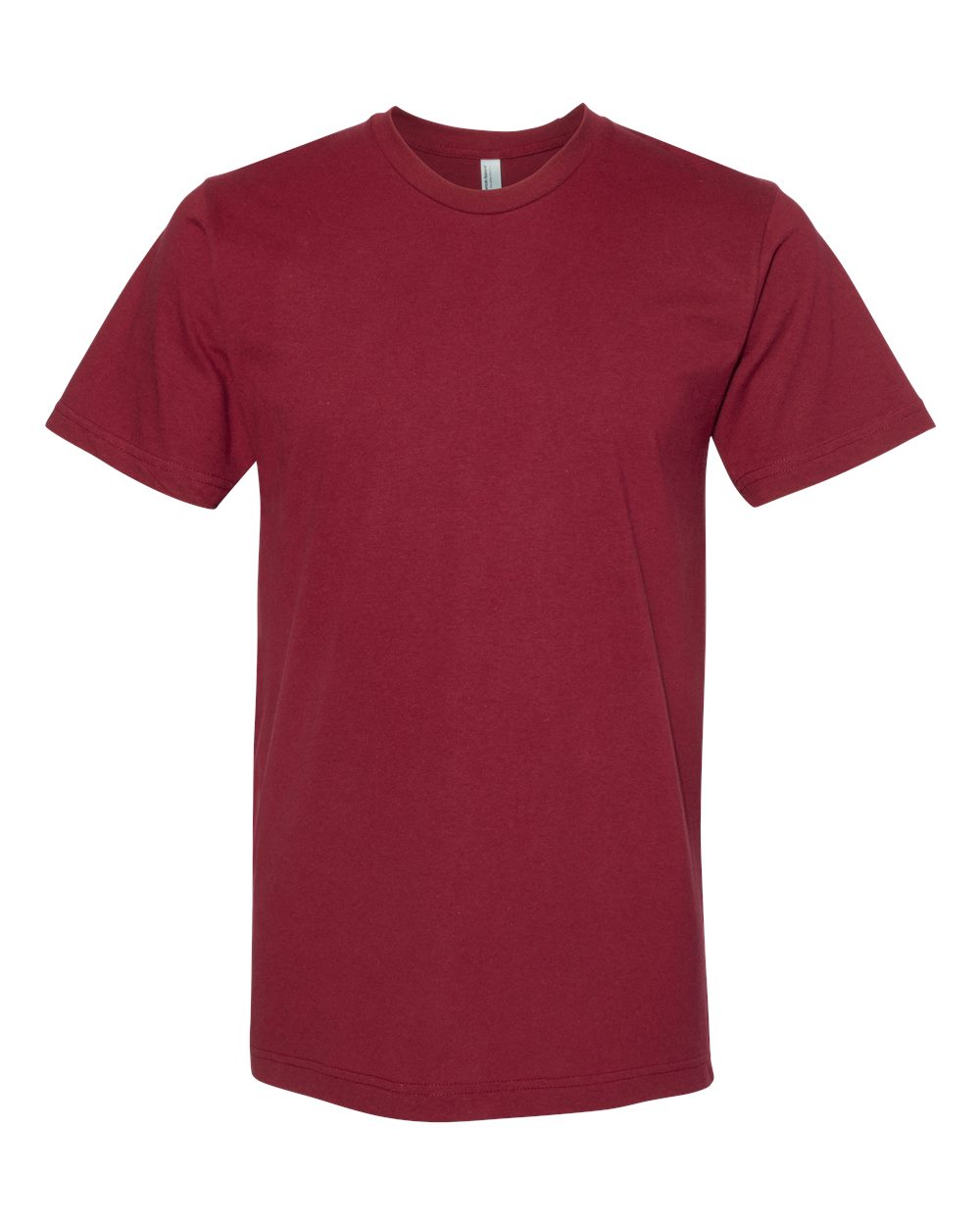 American Apparel Unisex Fine Jersey Tee in Cranberry - flat front