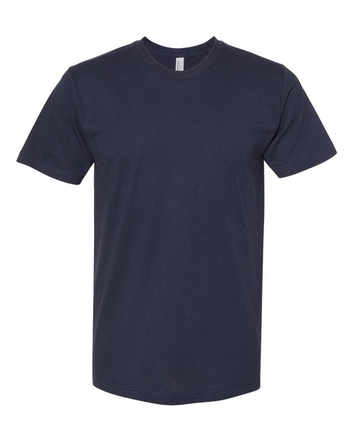 American Apparel Unisex Fine Jersey Tee in Navy - flat front