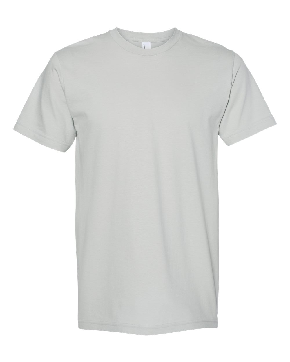 American Apparel Unisex Fine Jersey Tee in New Silver - flat front