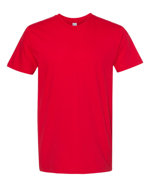 American Apparel Unisex Fine Jersey Tee in Red - flat front