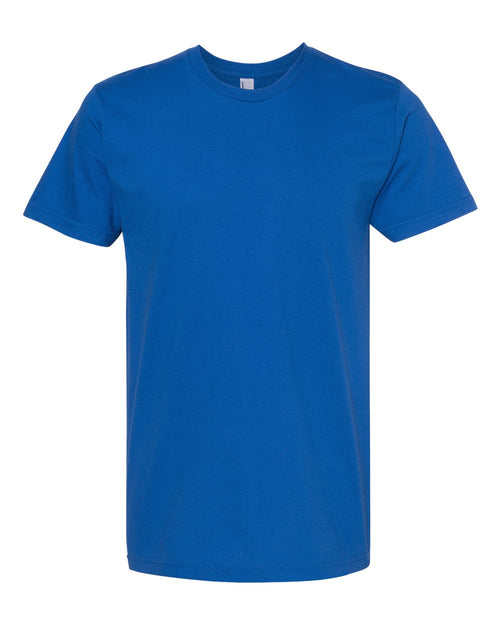 American Apparel Unisex Fine Jersey Tee in Royal Blue - flat front