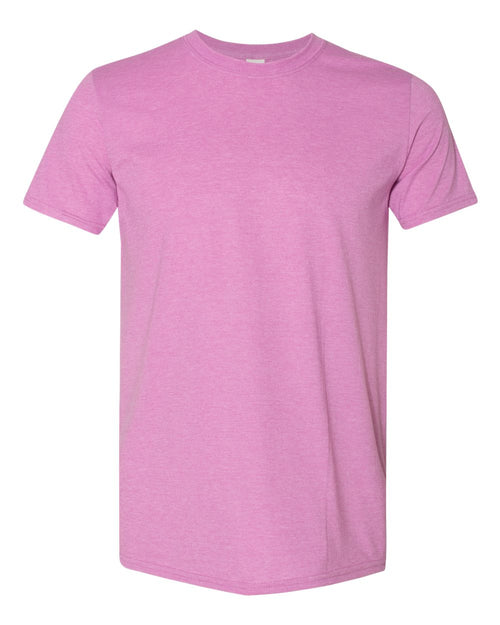 Unisex T-Shirt in Heather Radiant Orchid - flat front