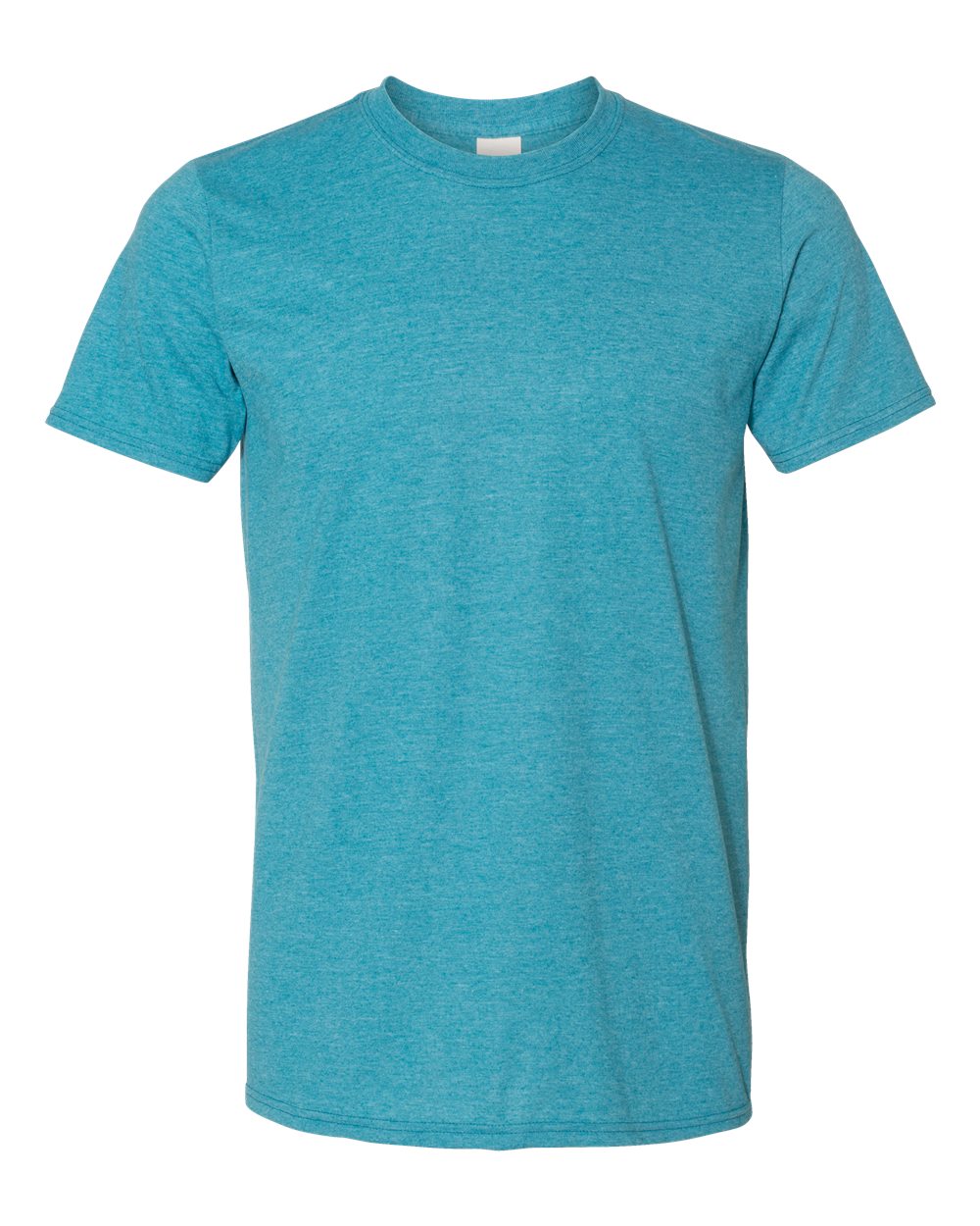 Unisex T-Shirt in Heather Galapagos Blue - flat front