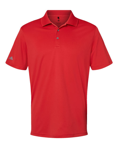 Men's Moisture-Wicking Performance Polo in Collegiate Red - flat front