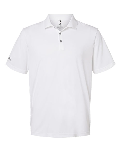 Men's Moisture-Wicking Performance Polo in White - flat front