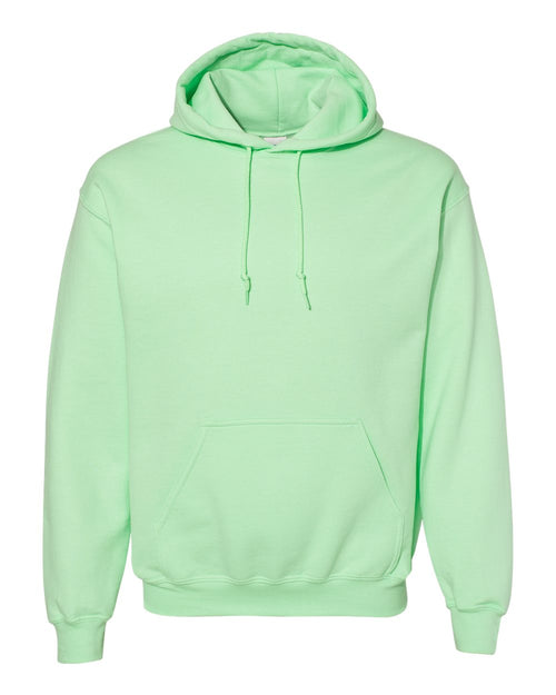 Unisex Heavy Blend™ Hooded Sweatshirt in Mint Green - flat front
