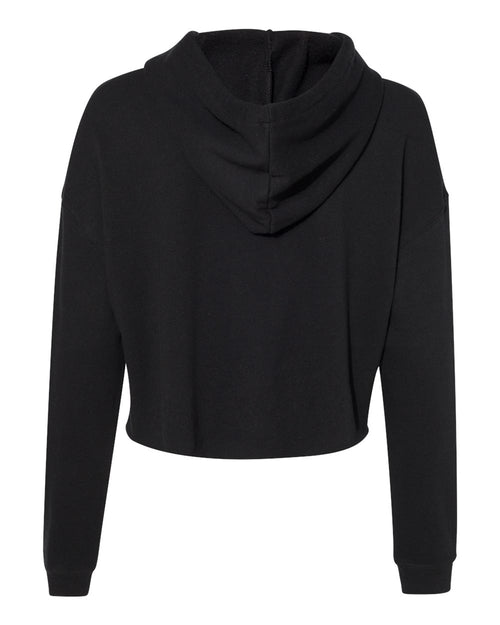 Women's Lightweight Crop Hooded Sweatshirt flat back