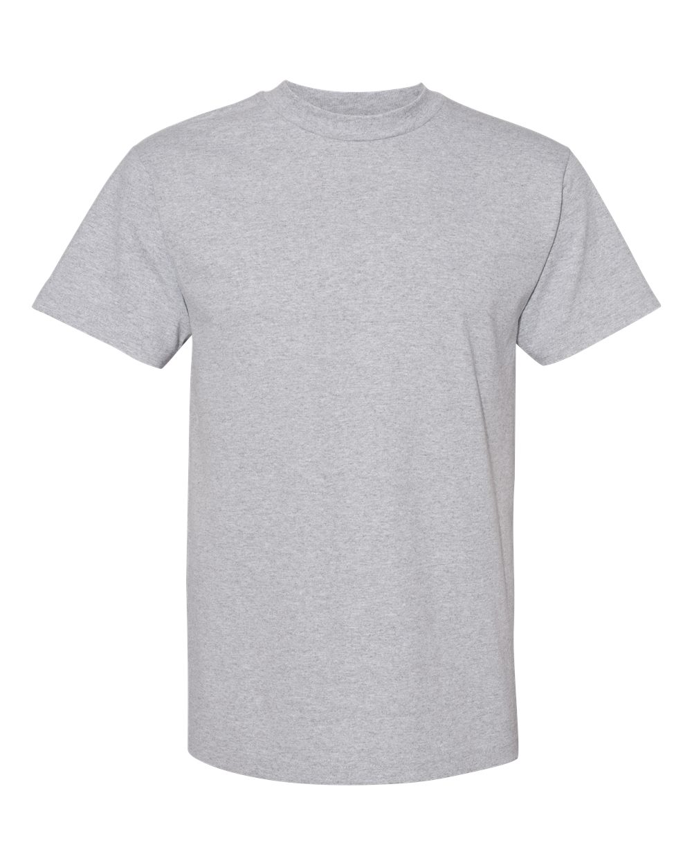 American Apparel Unisex Heavyweight Cotton Tee in Heather Grey - flat front