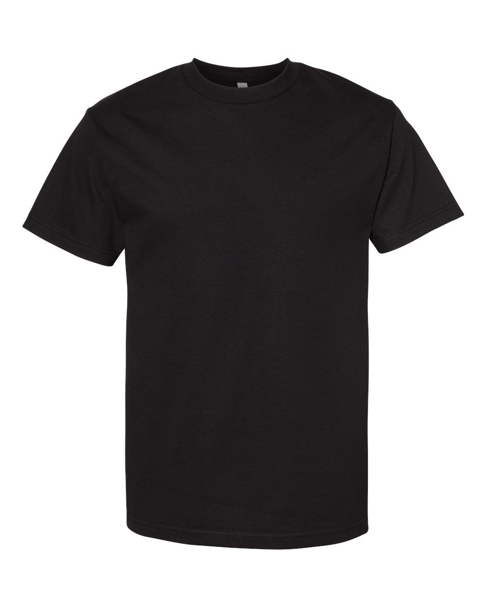 American Apparel Unisex Heavyweight Cotton Tee in Black - flat front