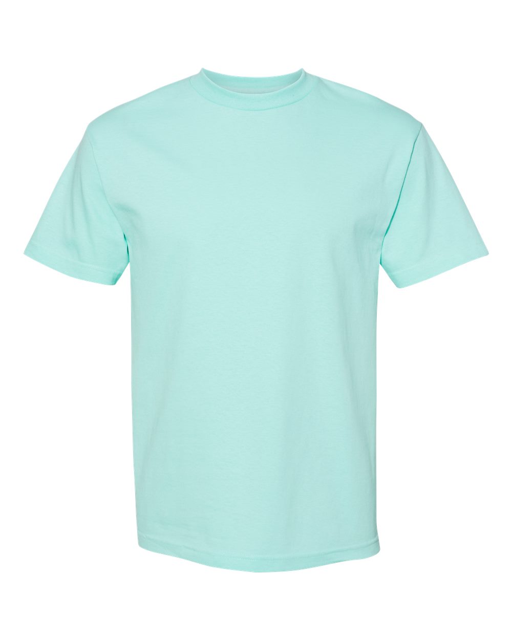 American Apparel Unisex Heavyweight Cotton Tee in Celadon - flat front