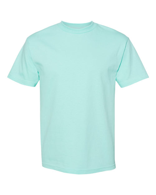 American Apparel Unisex Heavyweight Cotton Tee in Celadon - flat front