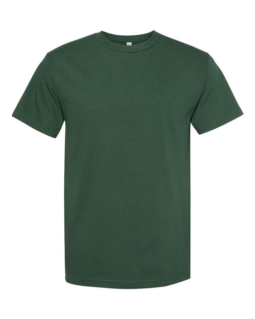 American Apparel Unisex Heavyweight Cotton Tee in Forest - flat front