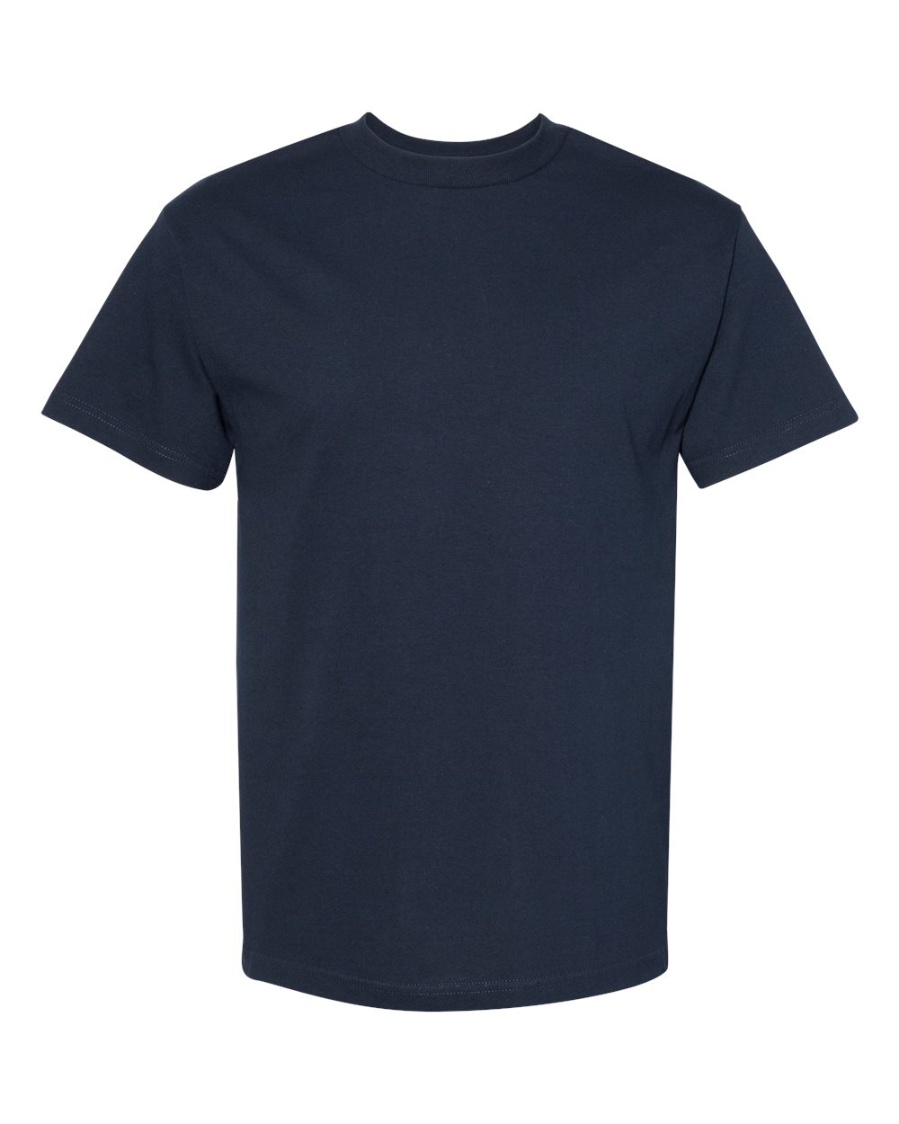 American Apparel Unisex Heavyweight Cotton Tee in True Navy - flat front
