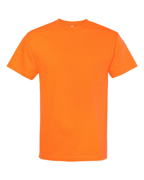 American Apparel Unisex Heavyweight Cotton Tee in Orange - flat front