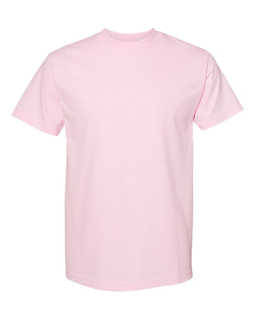 American Apparel Unisex Heavyweight Cotton Tee in Pink - flat front