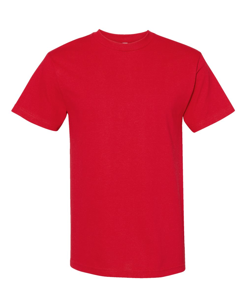 American Apparel Unisex Heavyweight Cotton Tee in Red - flat front
