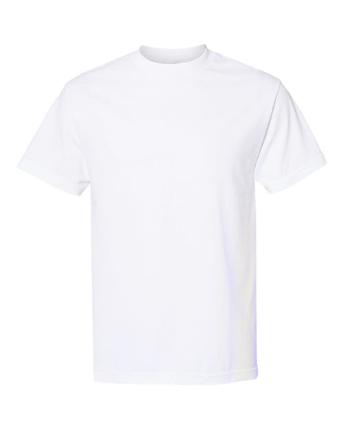 American Apparel Unisex Heavyweight Cotton Tee in White - flat front