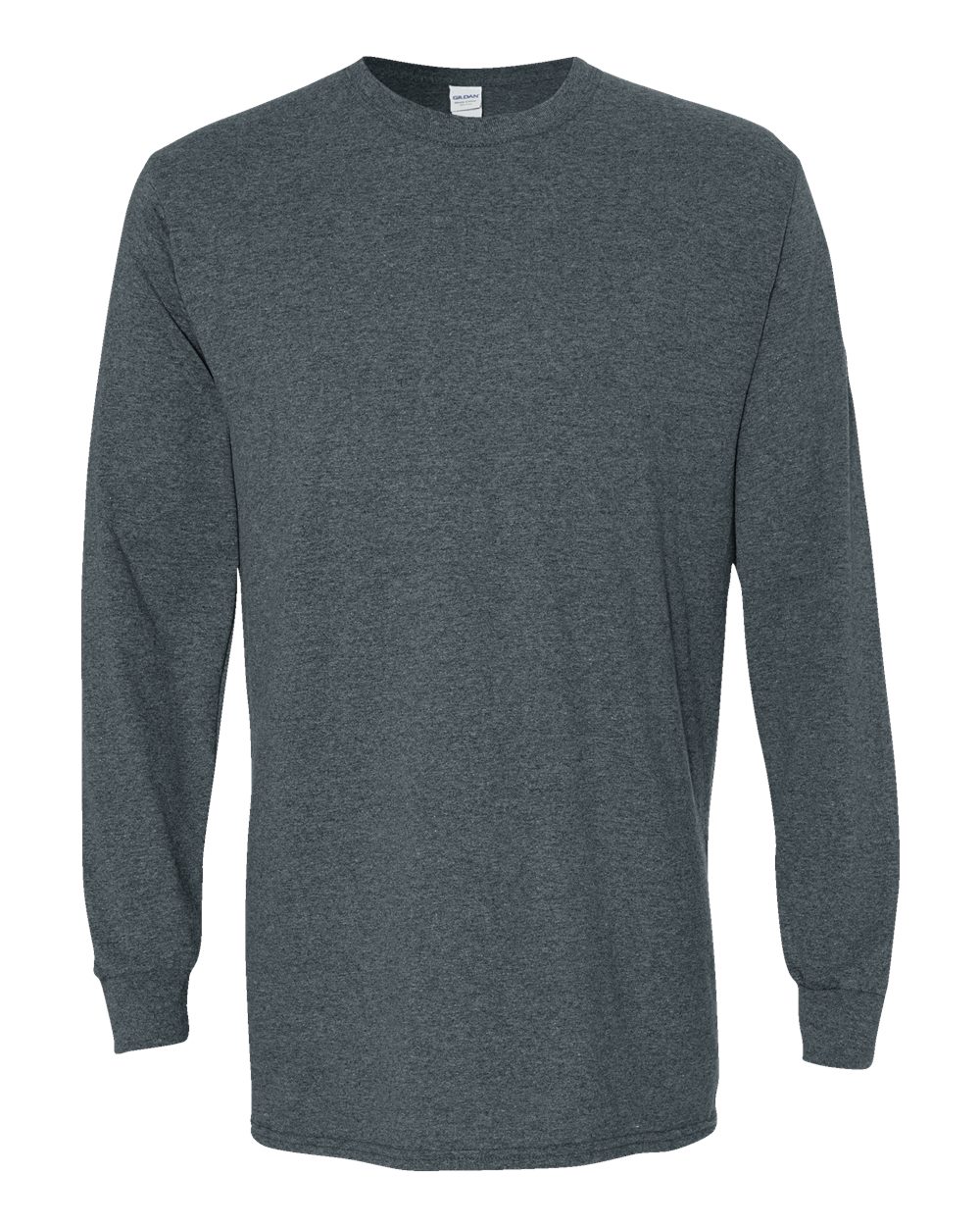 Unisex Long Sleeve T-Shirt in Dark Heather - flat front