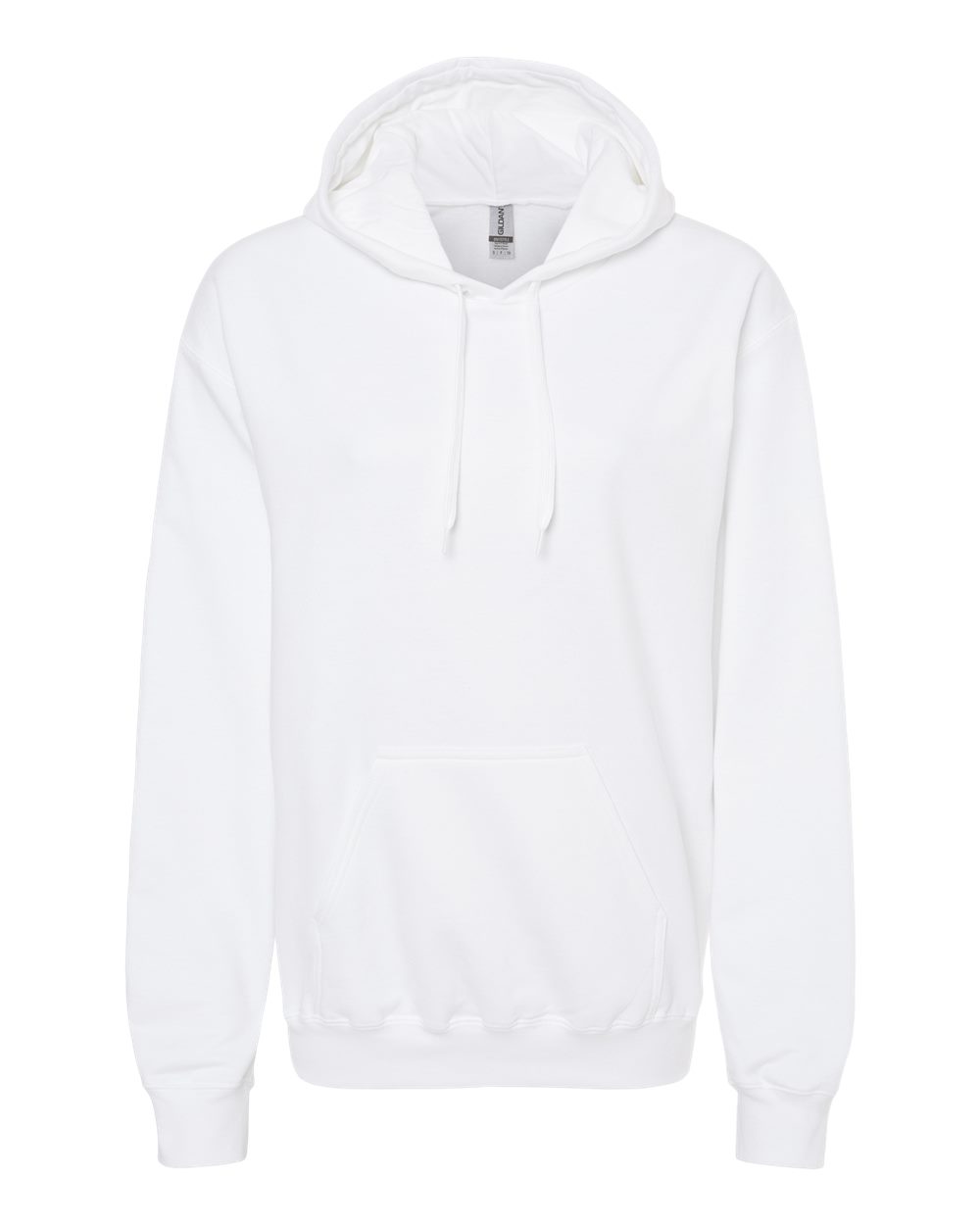 Unisex Hoodie in White - flat front