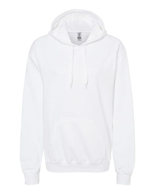 Unisex Hoodie in White - flat front