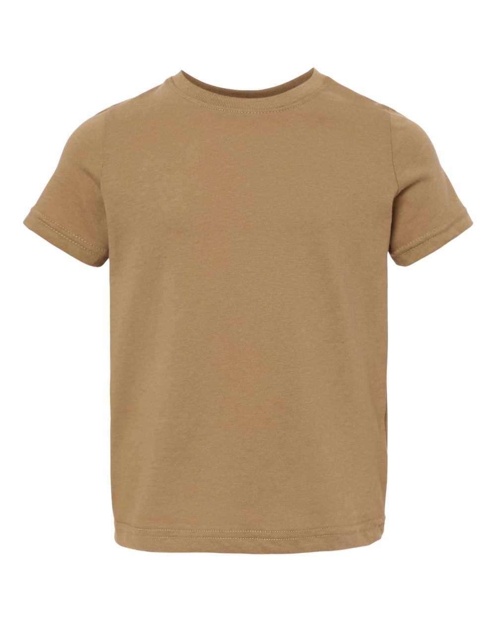 Toddler Fine Jersey Tee in Coyote Brown - flat front