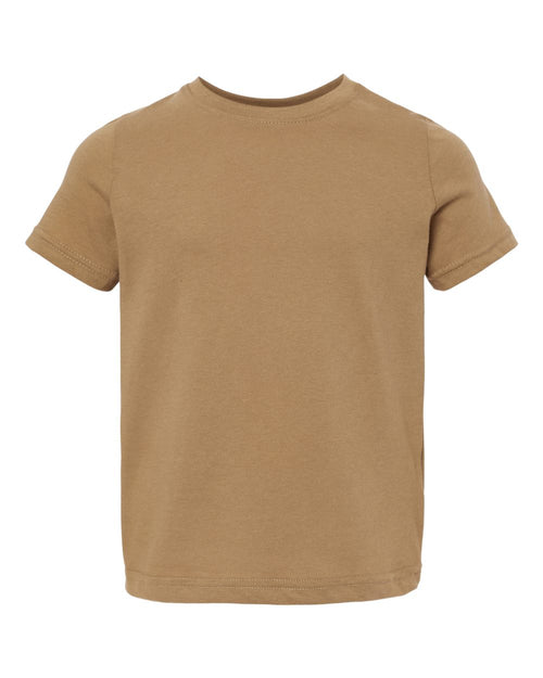 Toddler Fine Jersey Tee in Coyote Brown - flat front