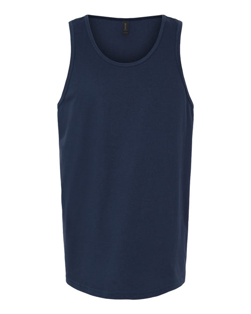 Unisex Tank Top in Navy - flat front