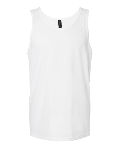 Unisex Tank Top in White - flat front