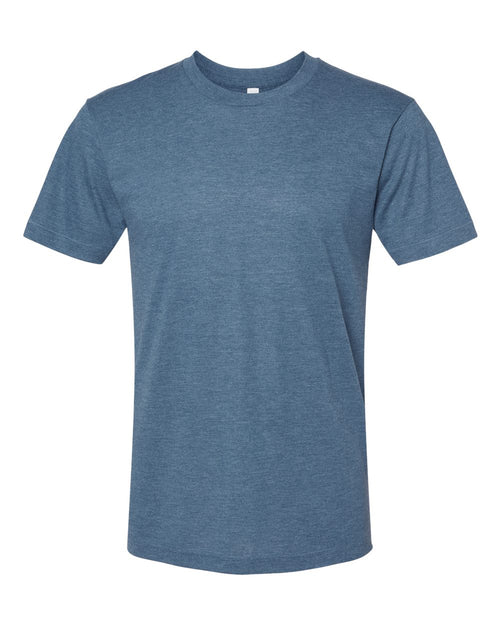 American Apparel Unisex Triblend Track Tee in Tri-Dusk - flat front