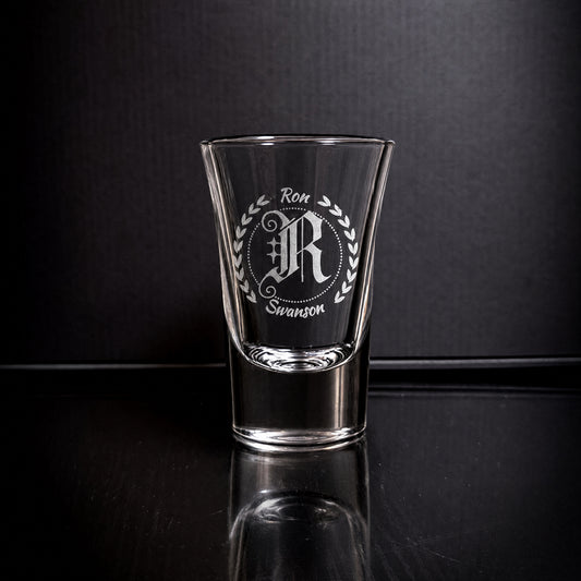 Custom Engraved Round Shot Glass, 1.2 oz