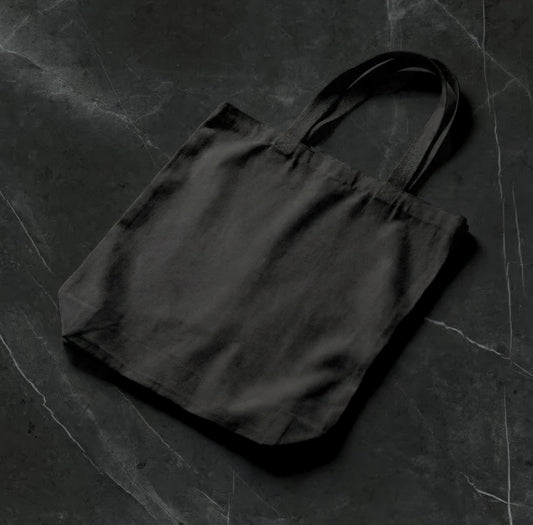 Lightweight Black Canvas Tote Bag | 100% Cotton
